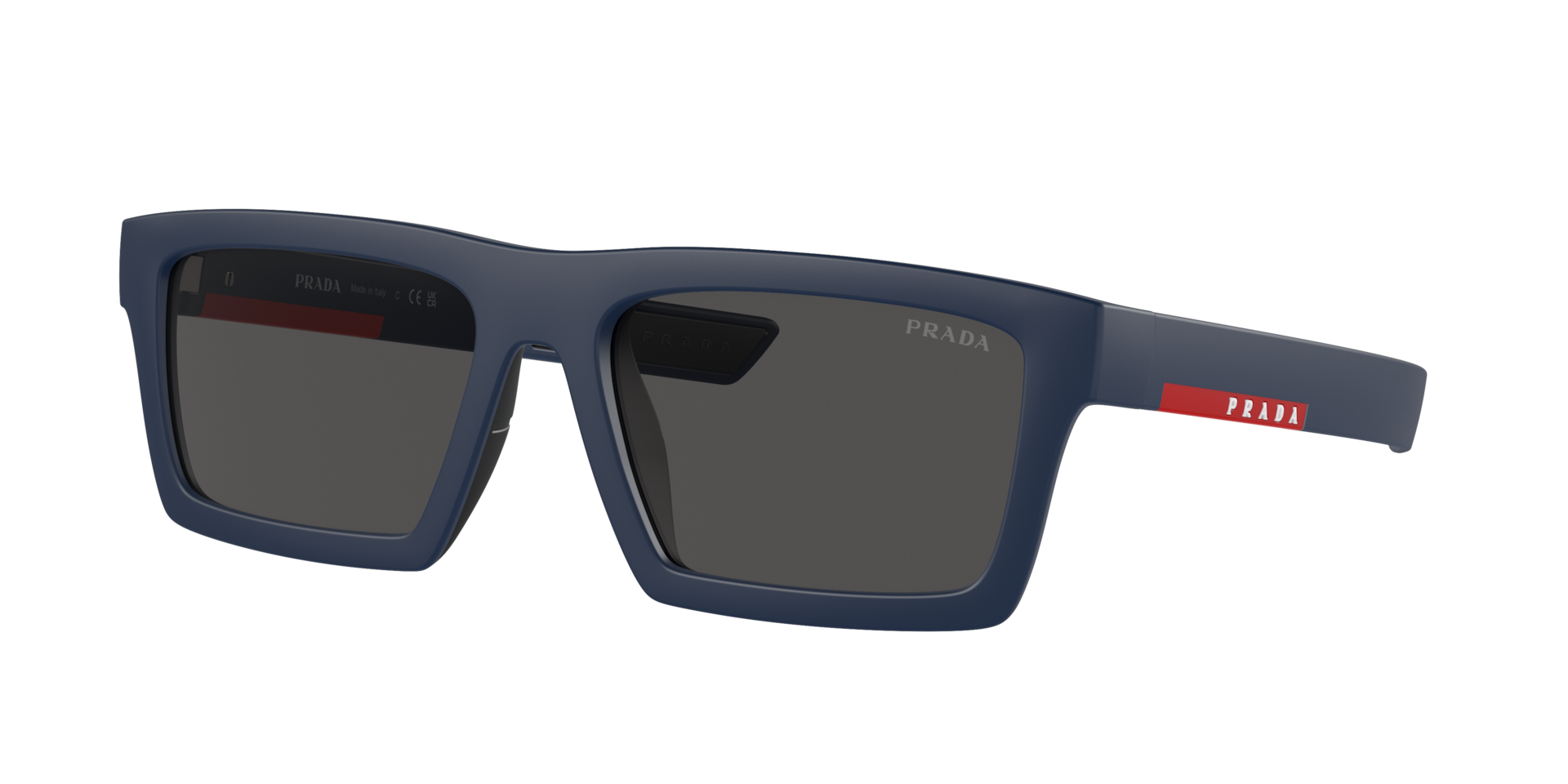 Prada Linea Rossa Homme Sunglass PS 02ZSU - Couleur du Monture Bleu mat Couleur de Lentille Gris fonc 203 €