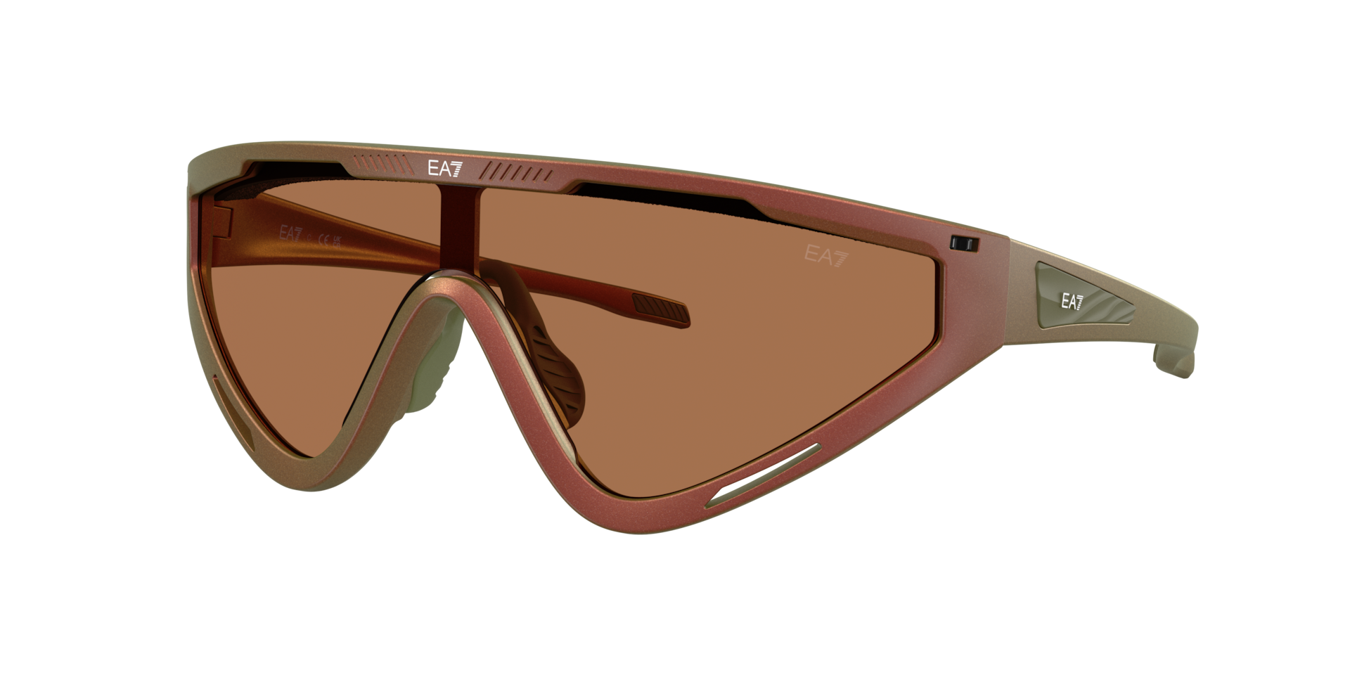 EA7 Man Sunglass Q74001 -  Frame color: Matte Iridescent Red, Lens color: Brown Contrast Enhancement