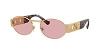 Versace VE2264 L (56 - 18) with Grey lenses and Gold frame