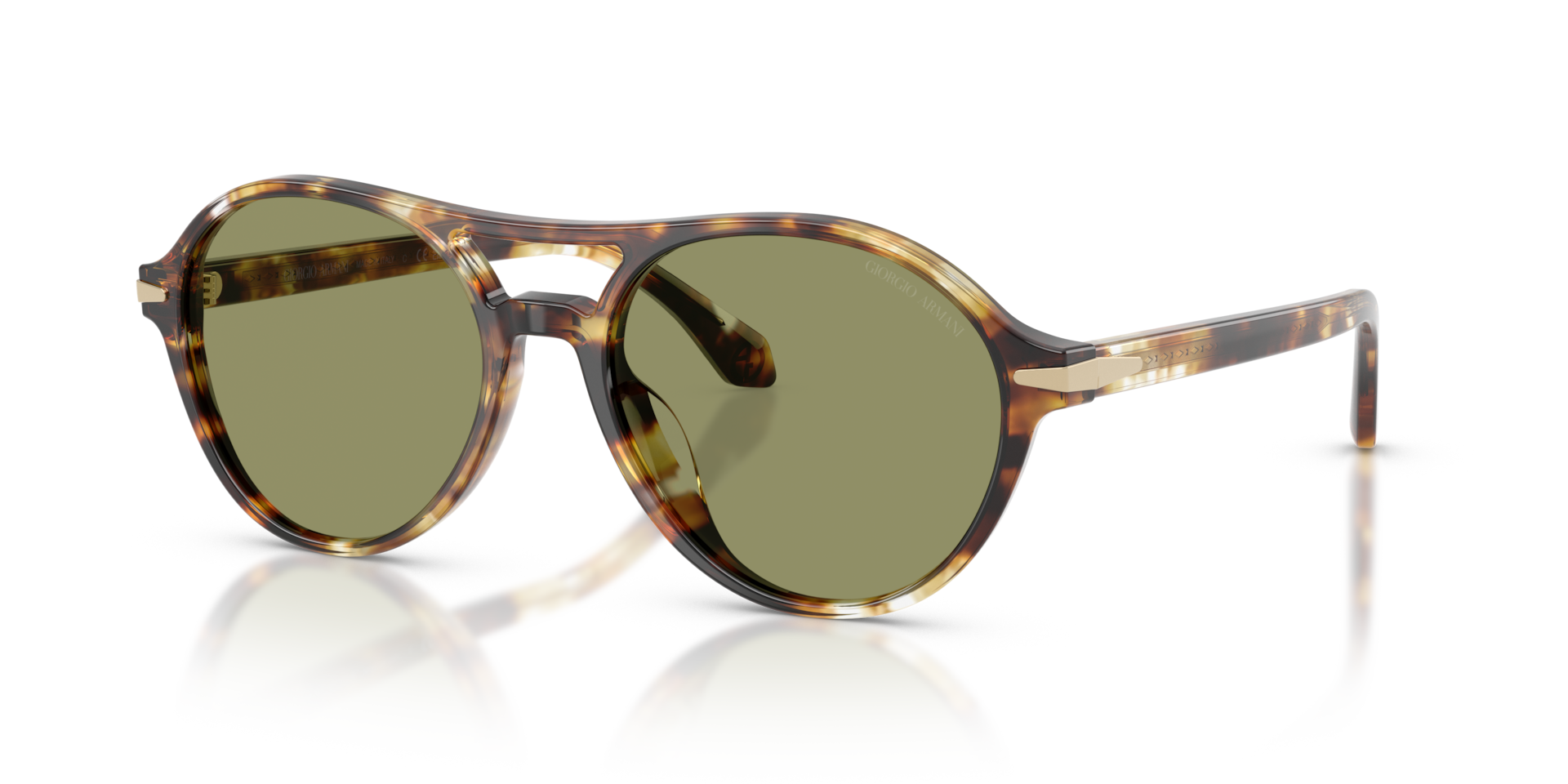 Giorgio Armani AR8236U M (55 - 18) with Green lenses and Tortoise