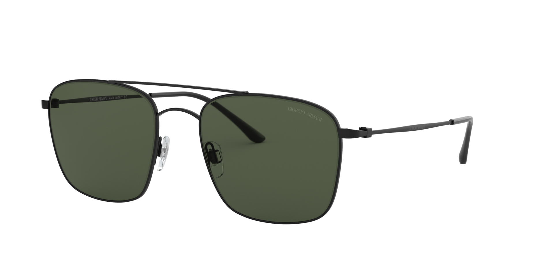 Giorgio Armani Man Sunglass AR6080 -  Frame color: Matte Black, Lens color: Green