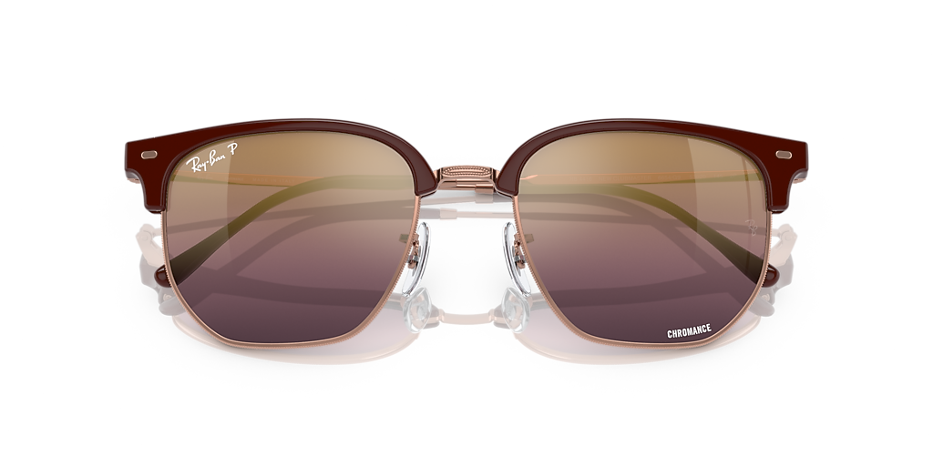 Ray-Ban New Clubmaster Polarized+ Lenses XL (53 - 20) with Red 