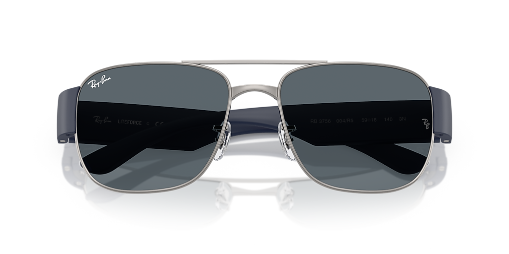 Ray-Ban RB3756 XXL (59 - 18) with Blue lenses and Grey frame