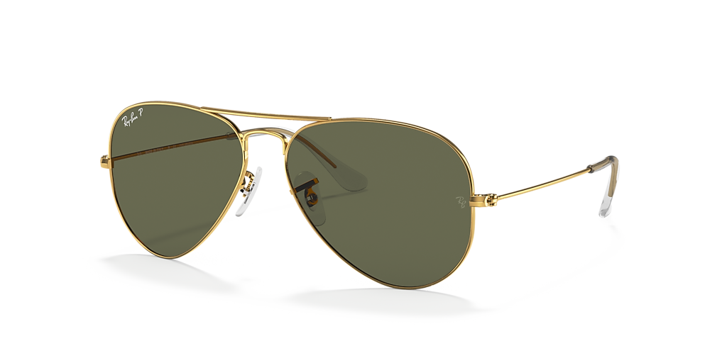 Ray-Ban Aviator Classic XL (58 - 14) with Green lenses and Gold