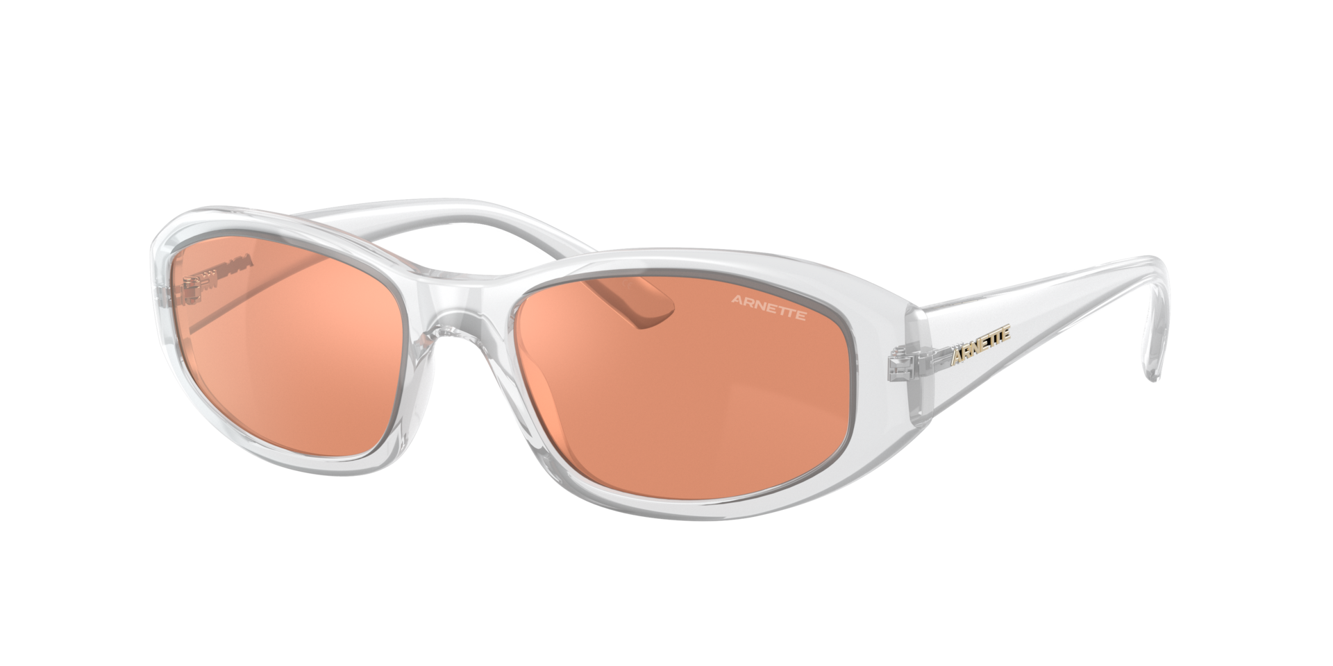 Arnette Unisex Sunglass Lizard - Rahmenfarbe: Kristall, Linsenfarbe: Orange