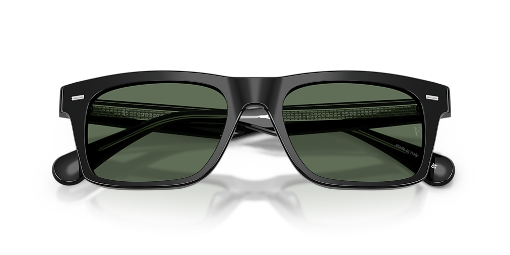 Oliver Peoples メガネ Oliver Peoples R-16 XL (55 - 19) with Green lenses and Black frame