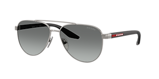 Prada Linea Rossa PS A53S XXL (62 - 14) with Grey lenses and Black