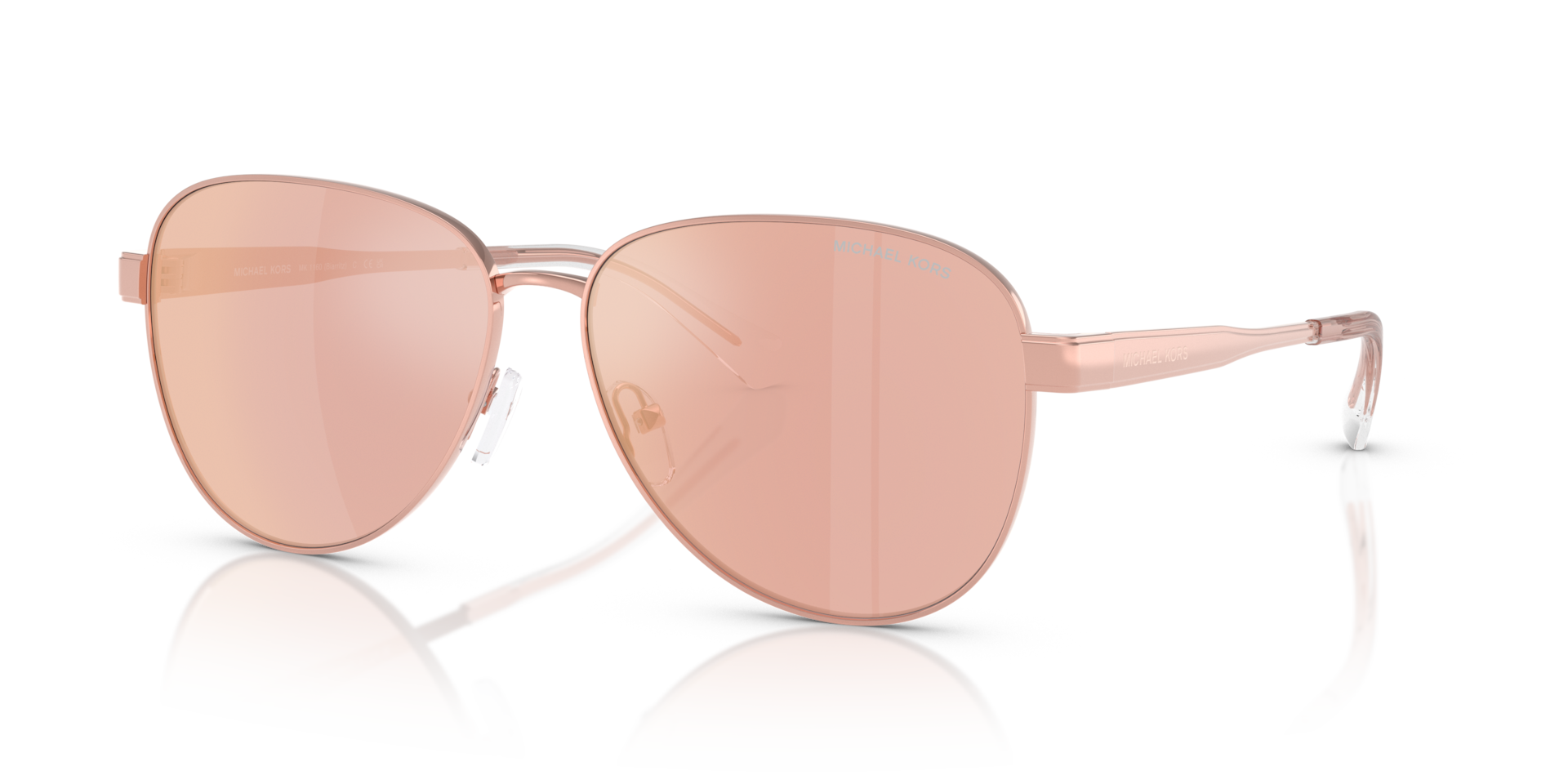 Michael Kors Biarritz XXL (61 - 14) with Gold lenses and Pink