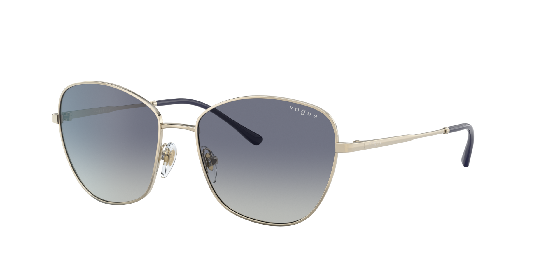 Vogue Eyewear Woman Sunglass VO4232S -  Frame color: Pale Gold, Lens color: Grey Gradient Dark Blue