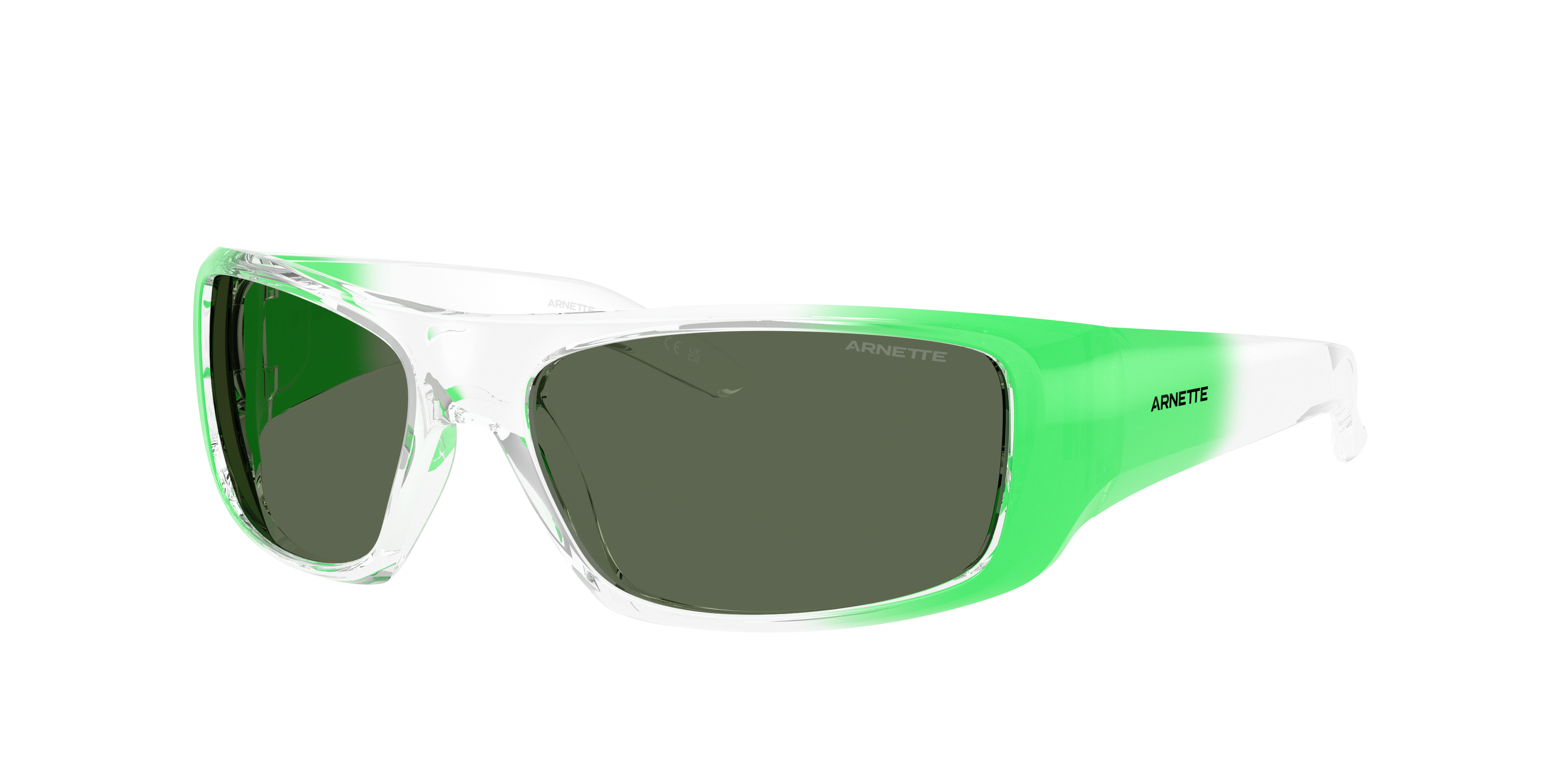 Arnette Man Sunglass Hot Shot -  Frame color: Crystal Gradient Green, Lens color: Dark Green