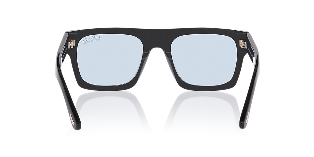 Tom Ford Cyrus-02 XXL (53 - 20) with Blue lenses and Black frame