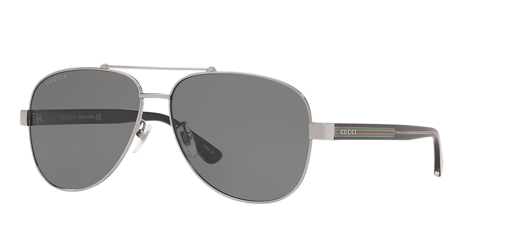 Gucci GG0528S XXL (63 - 14) with Grey lenses and Silver frame