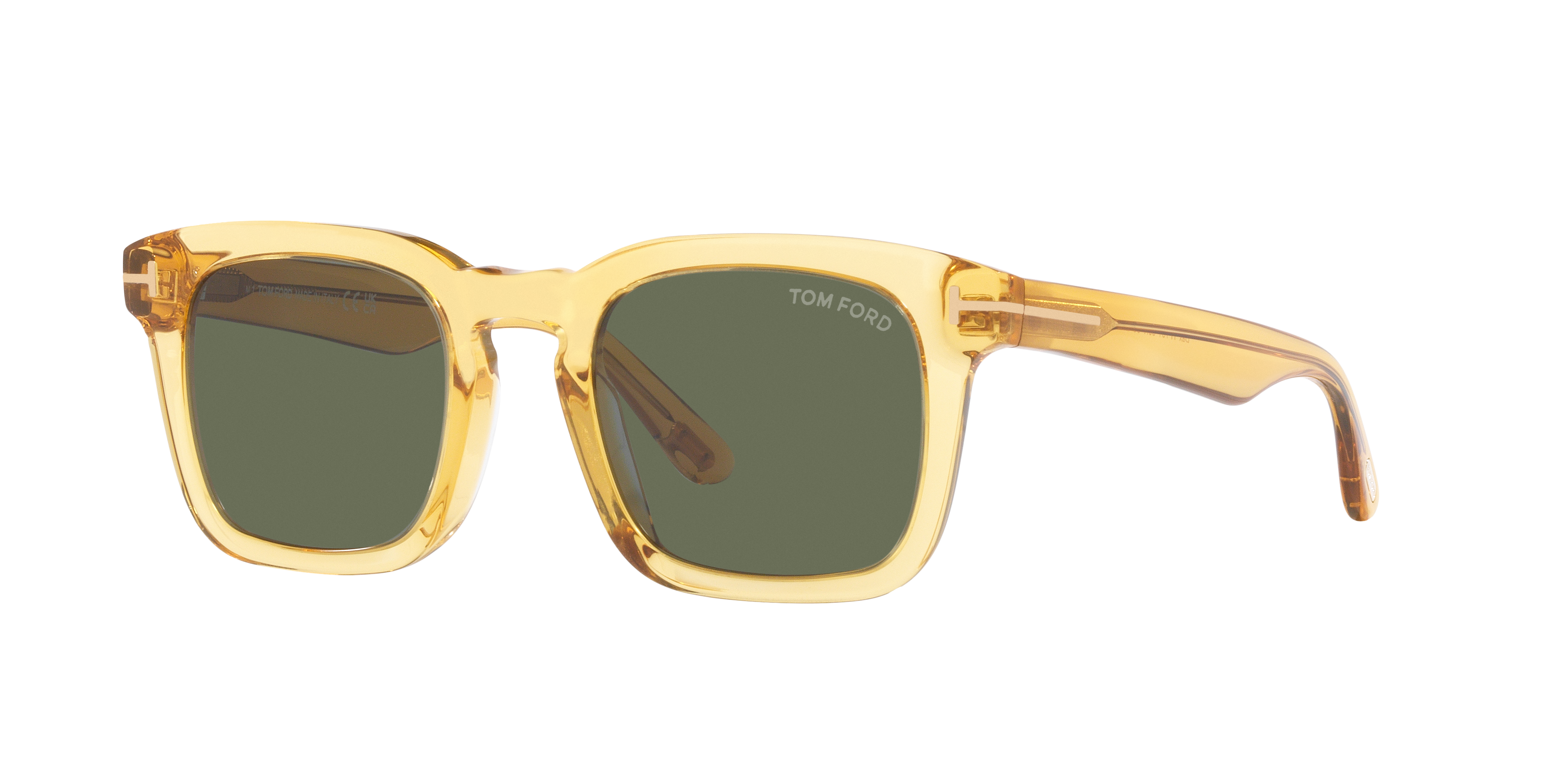 Tom Ford FT0751 XXL (50 - 22) with Green lenses and Yellow frame