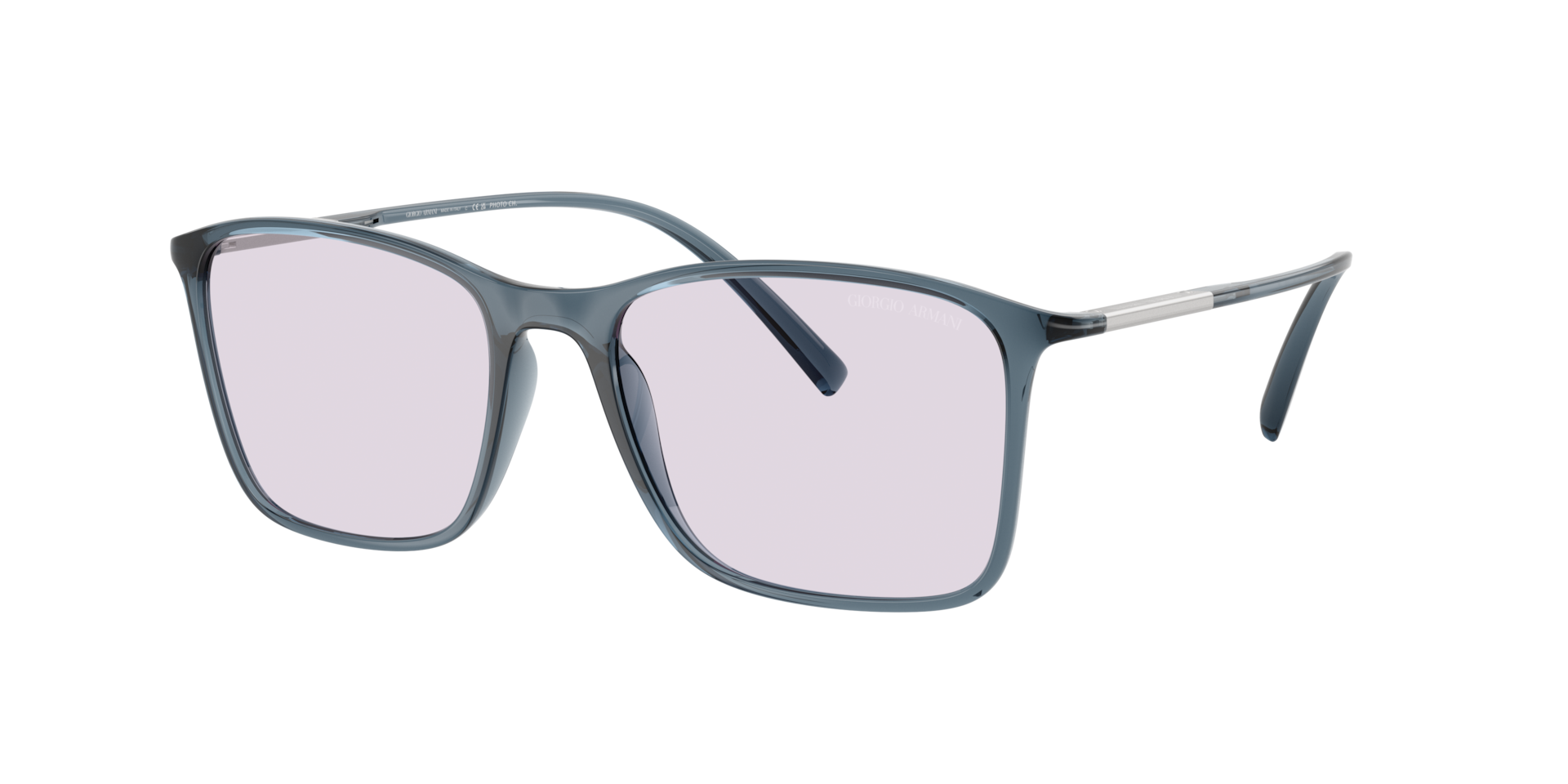 Giorgio Armani Man Sunglass AR8231U -  Frame color: Transparent Blue, Lens color: Photochromatic Grey