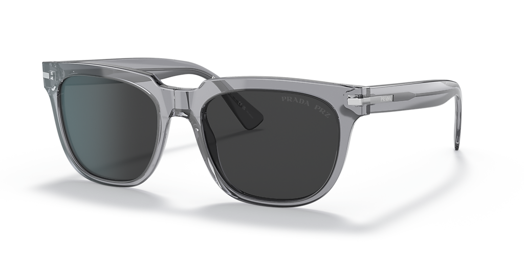 Prada PR 04YS XL (56 - 19) com Lentes Preto e Armação Cinza