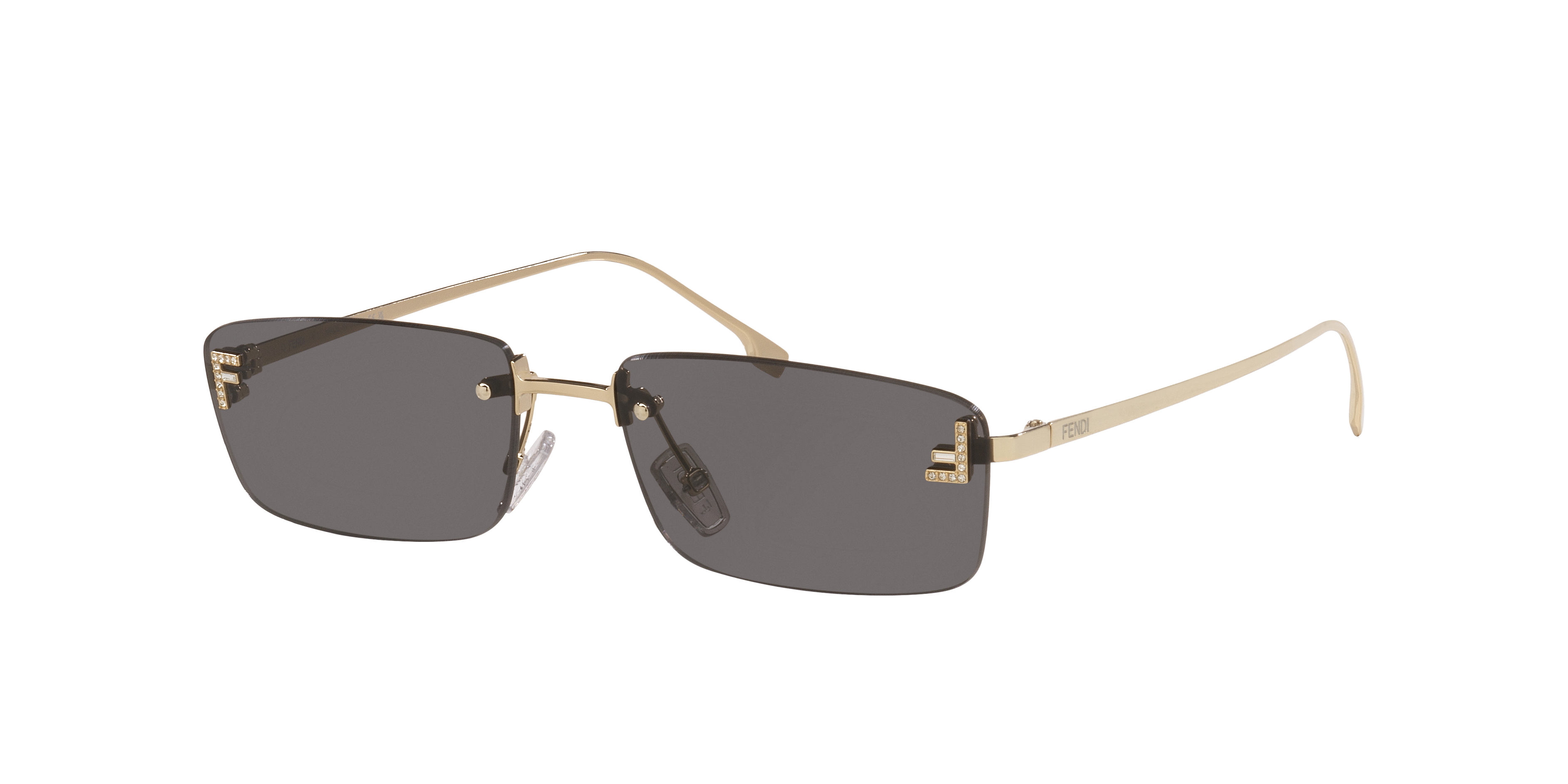 Fendi Woman Sunglass Fendi First Crystal FE4172US -  Frame color: Yellow, Lens color: Grey
