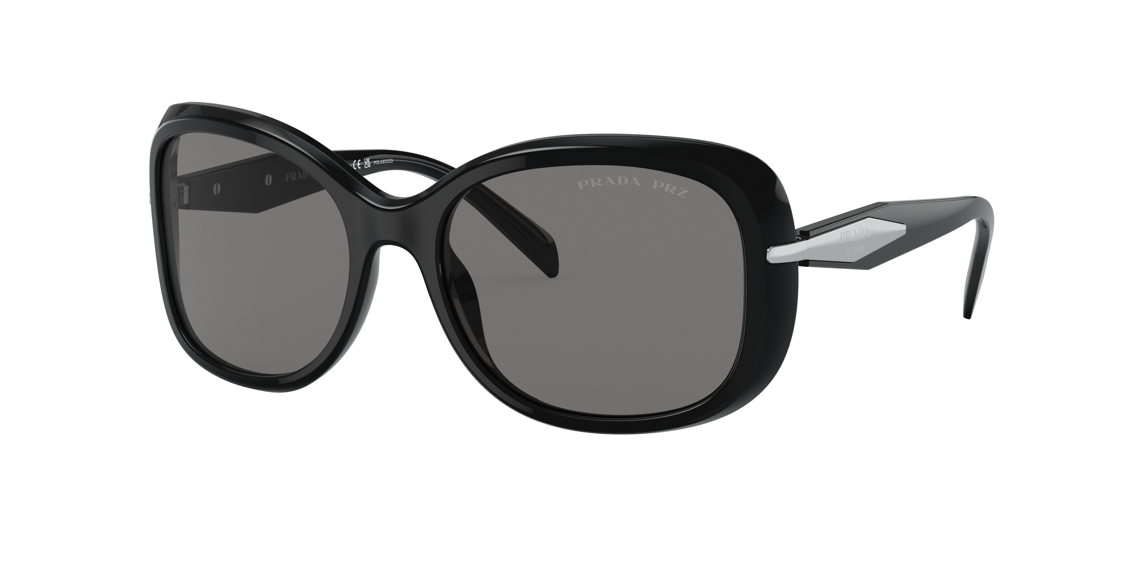 Prada PR 04ZS L (57 - 18) with Grey lenses and Black frame