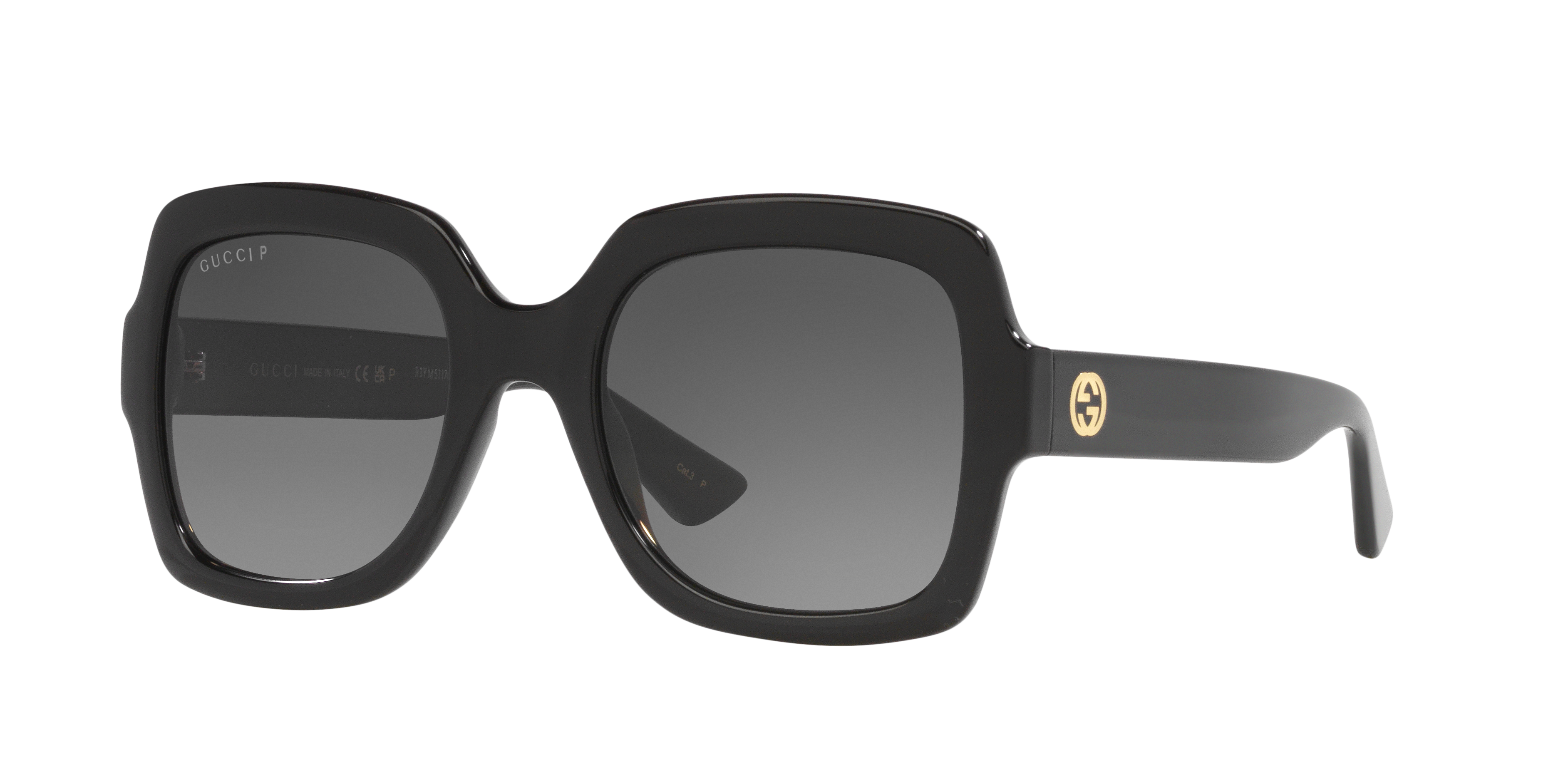 Gucci GG1337S M (54 - 22) with Grey lenses and Black frame