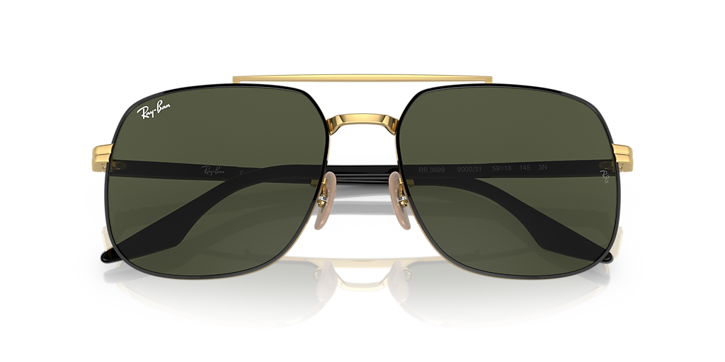 Ray-Ban RB3699 L (59 - 18) with Green lenses and Black frame