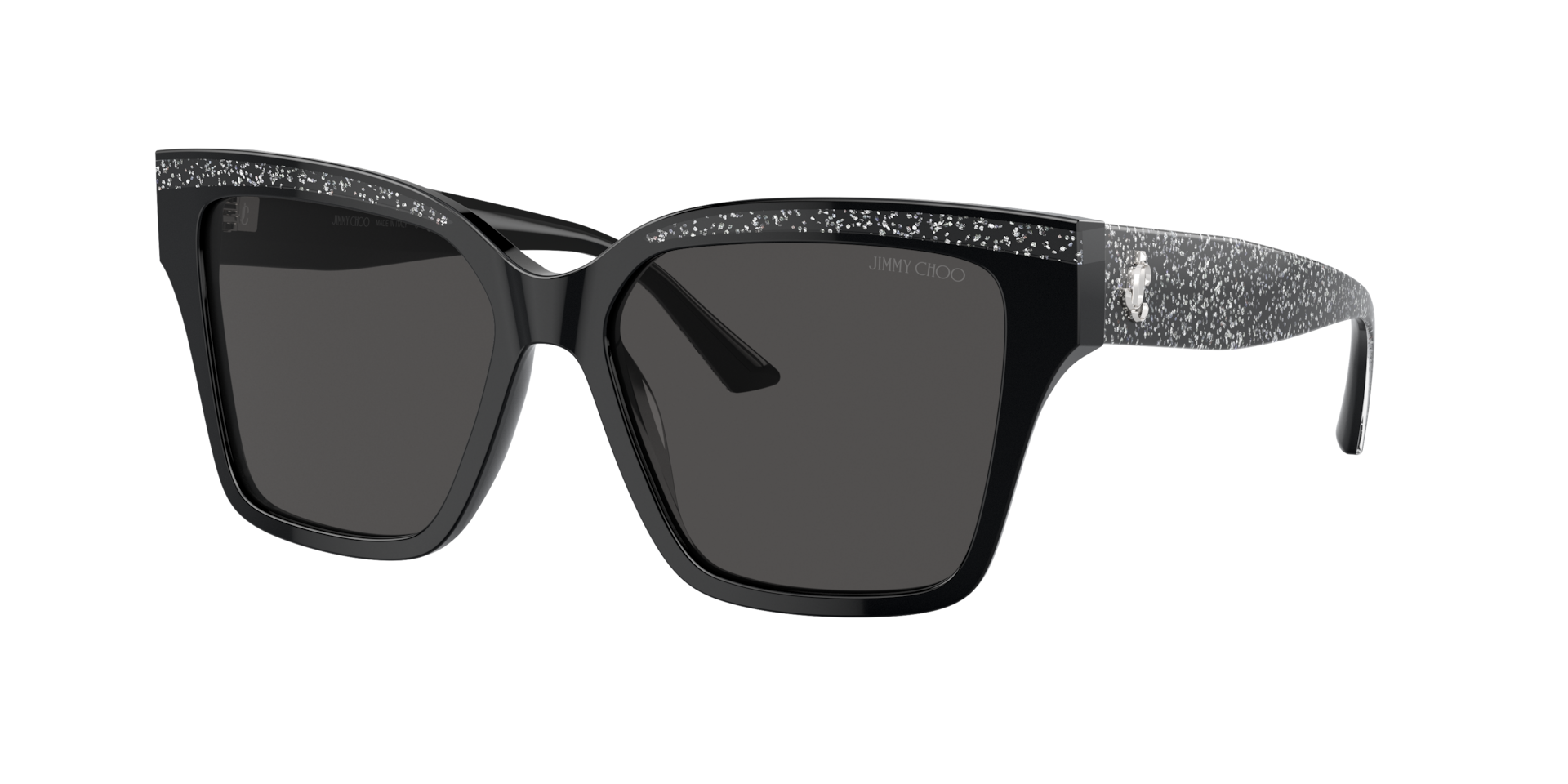 Jimmy Choo Woman Sunglass JC5003 -  Frame color: Black Glitter, Lens color: Dark Grey