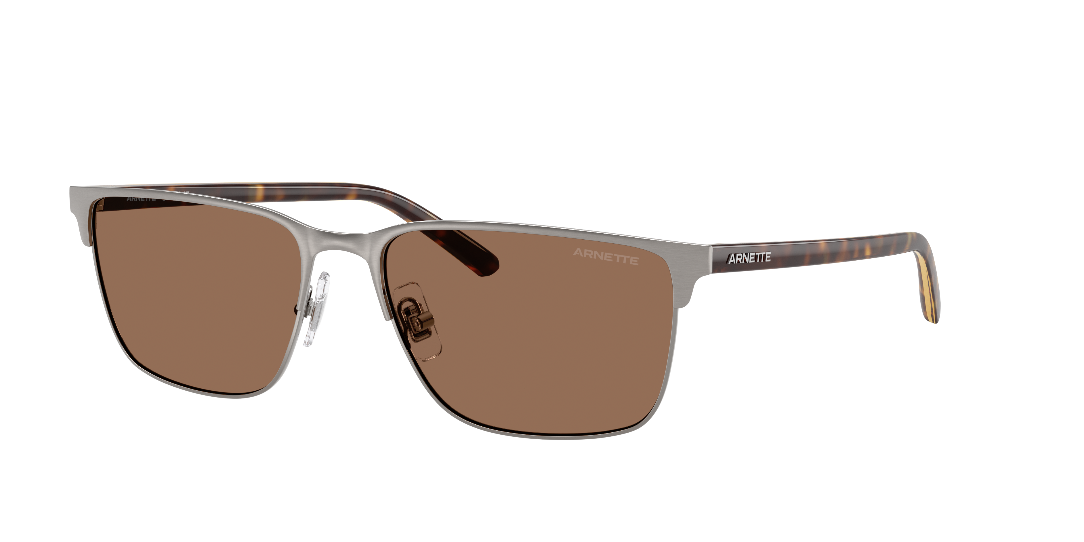 Arnette Man Sunglass Hampere -  Frame color: Brushed Gunmetal, Lens color: Dark Brown