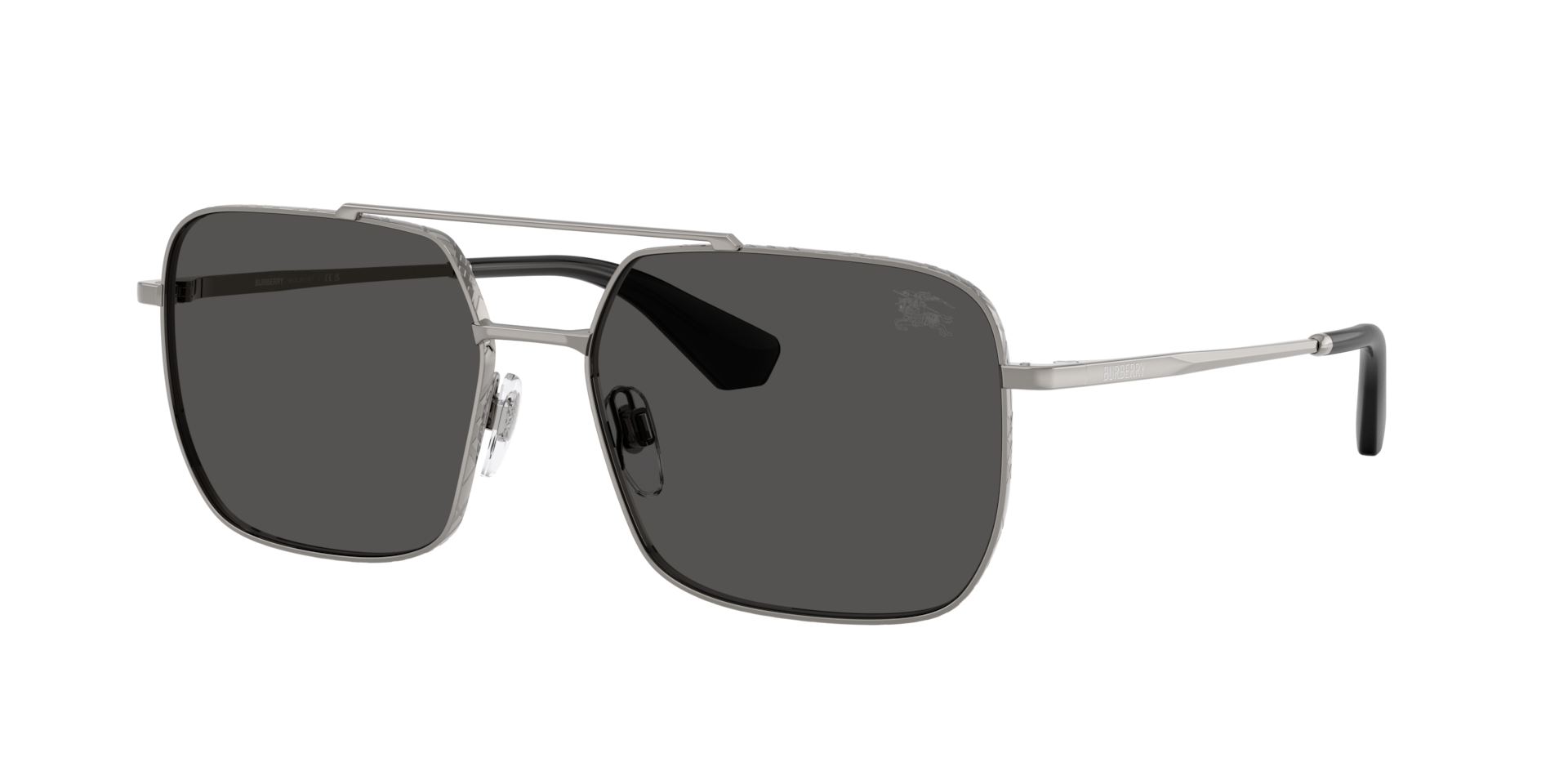 Burberry Grey Man Be3179 100387 Sunglasses Steel Pilot Normal - Image 2