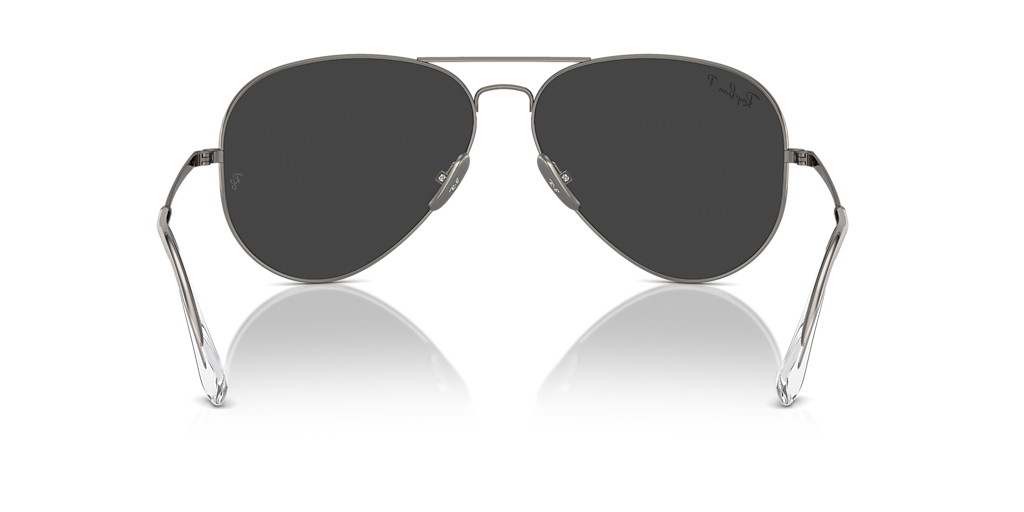 Ray-Ban Aviator Titanium XXL (62 - 14) with Black lenses and Grey