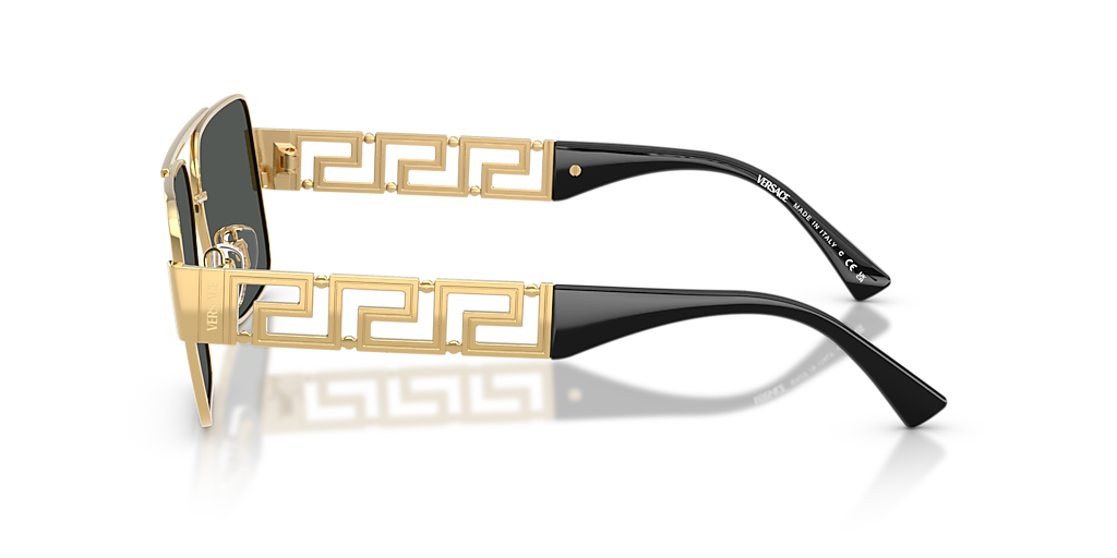 Versace VE2290 XL (61 - 13) com Lentes Cinza e Armação Ouro