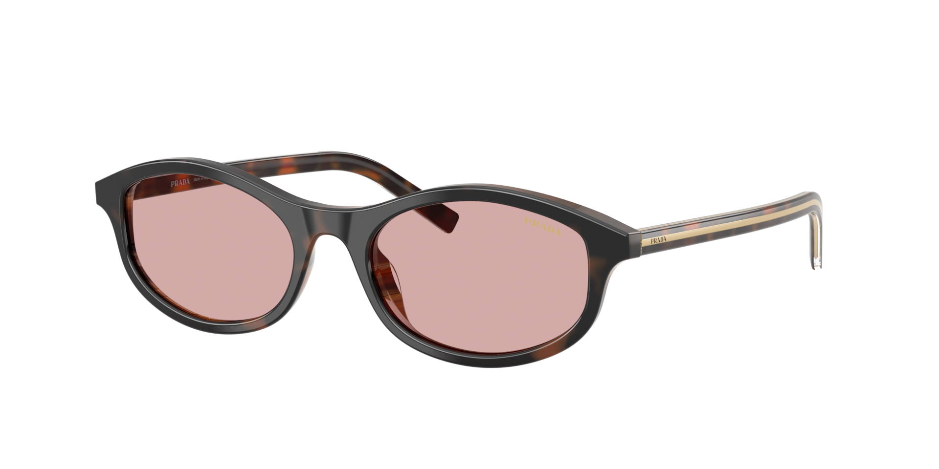 Prada Vrouwelijk Sunglass PR D17S -  Framekleur: Kersschildpad/Tabakshoorn, Lenskleur: Lichtviolet