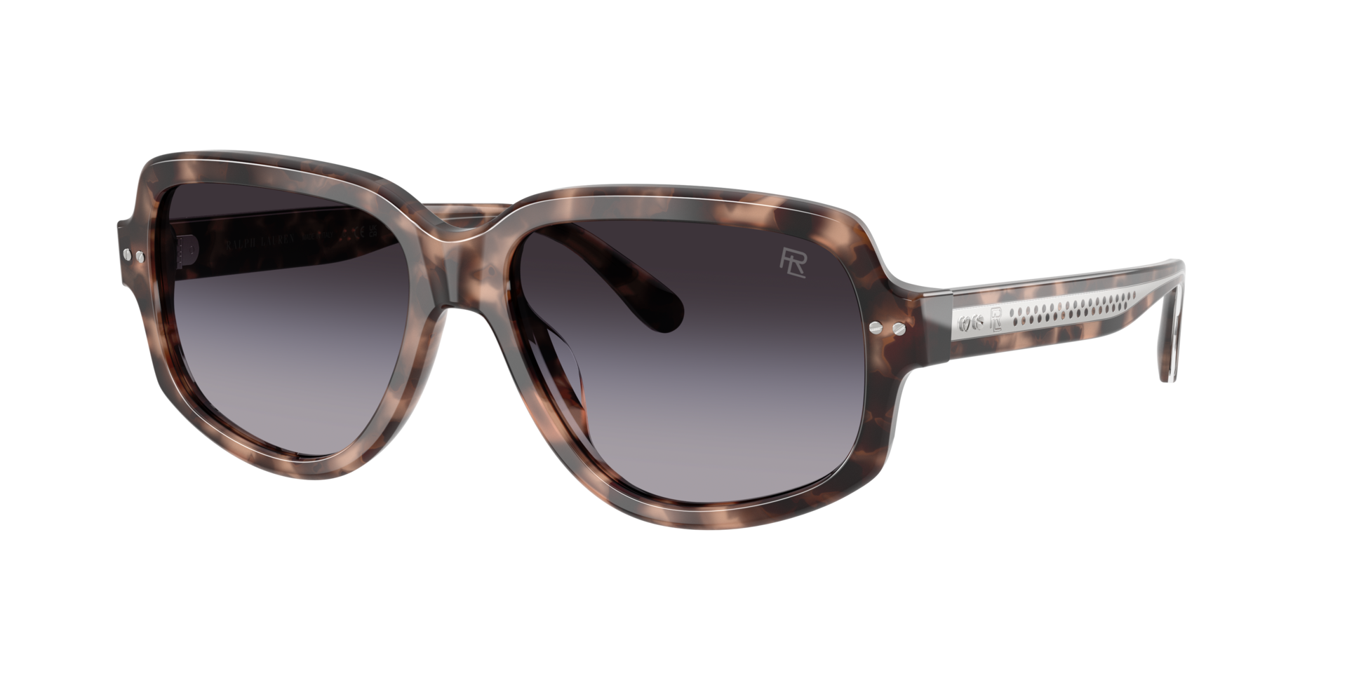 Ralph Lauren Unisex Sunglass RL8238U -  Frame color: Brown/Pink Havana Bio, Lens color: Gradient Grey
