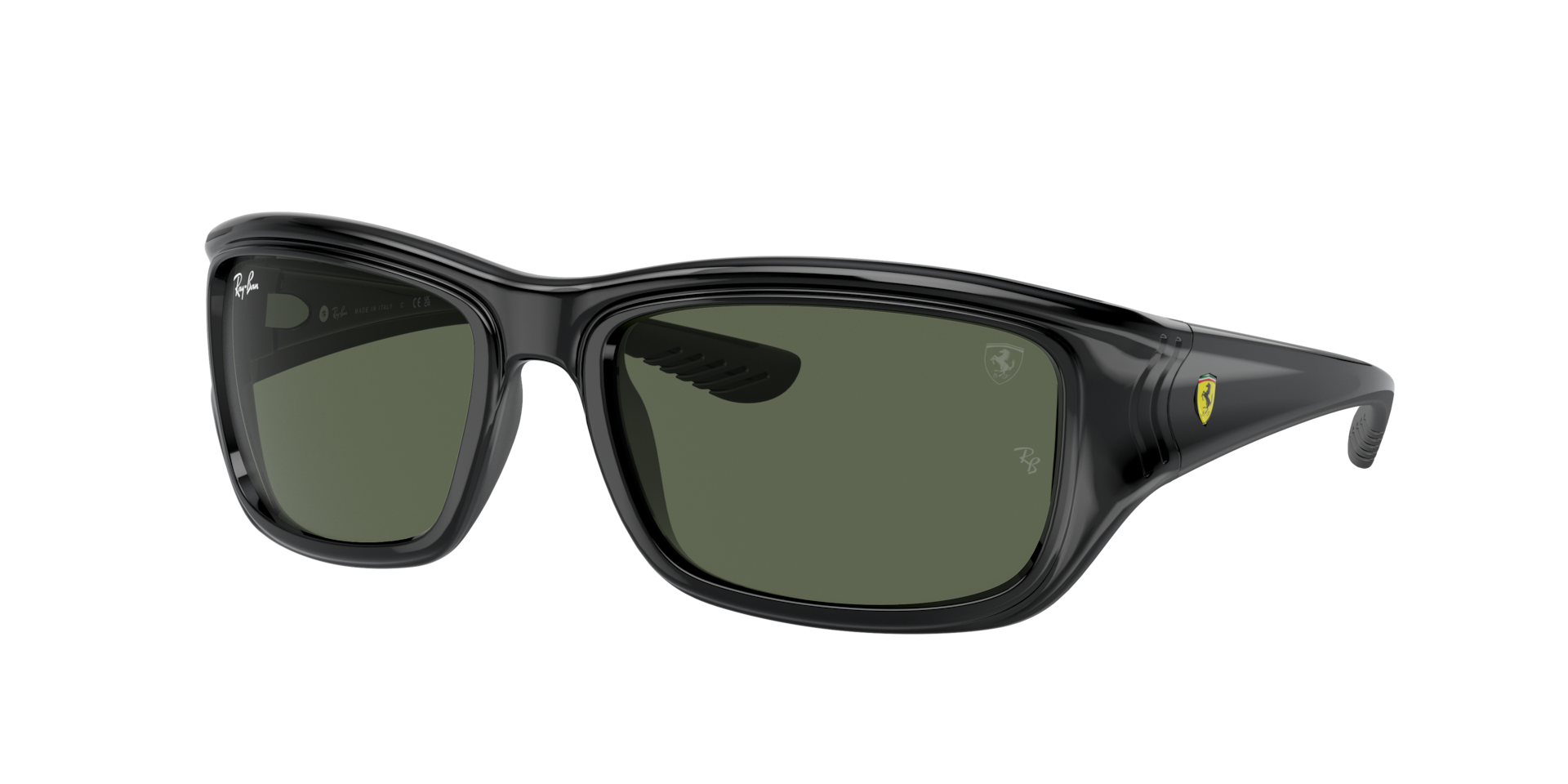RAY-BAN Man Sunglasses RB4405M Scuderia Ferrari Collection  -  Frame color: Black, Lens color: Dark Green