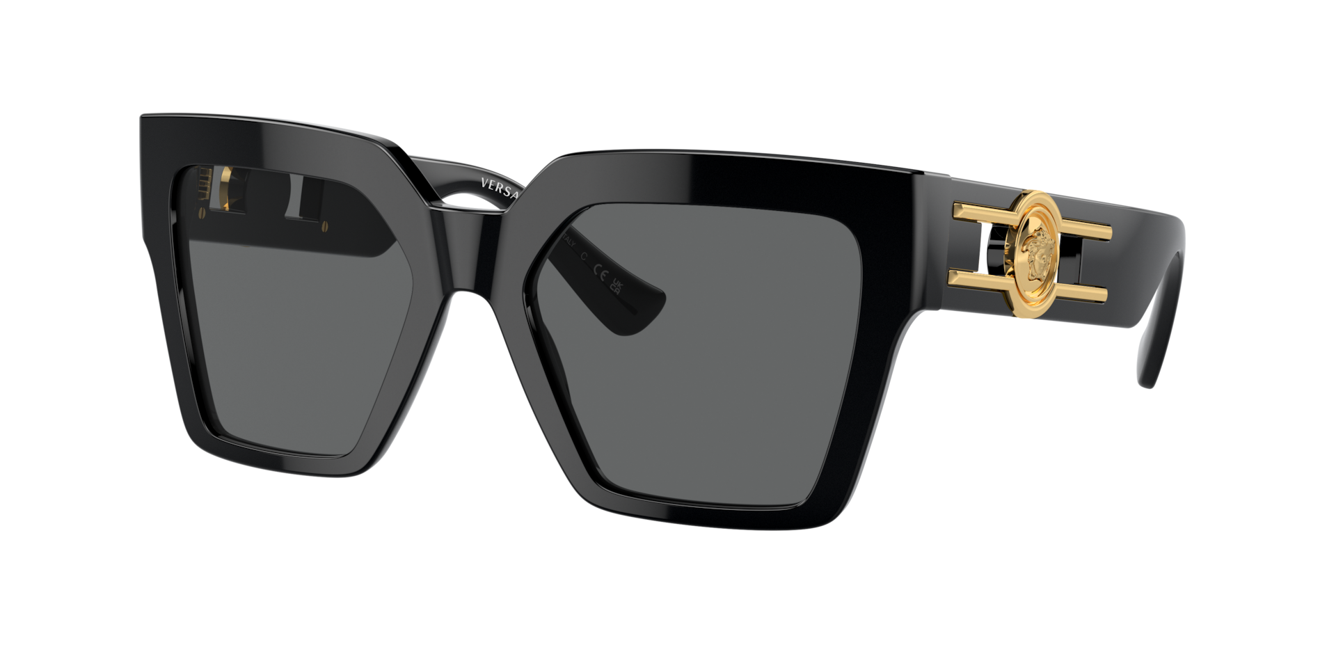 Versace VE4458 M (54 - 19) with Grey lenses and Black frame