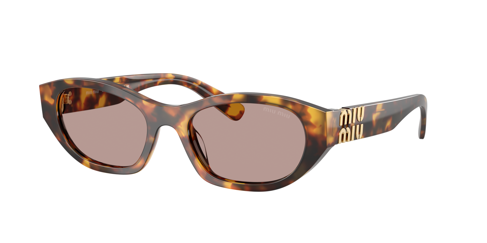 Miu Miu Woman Sunglass MU A03S - Frame color: Honey Havana, Lens color: Light Purple Brown