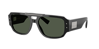 DOLCE＆GABBANA D&G イール レザー　size 46 NAVY Dolce&Gabbana DG6187 M (53 - 20) with Grey lenses and Black frame