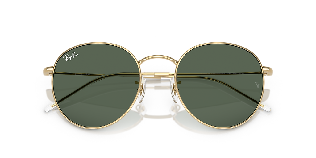 Ray-Ban Round Reverse L (53 - 21) with Green lenses and Gold frame
