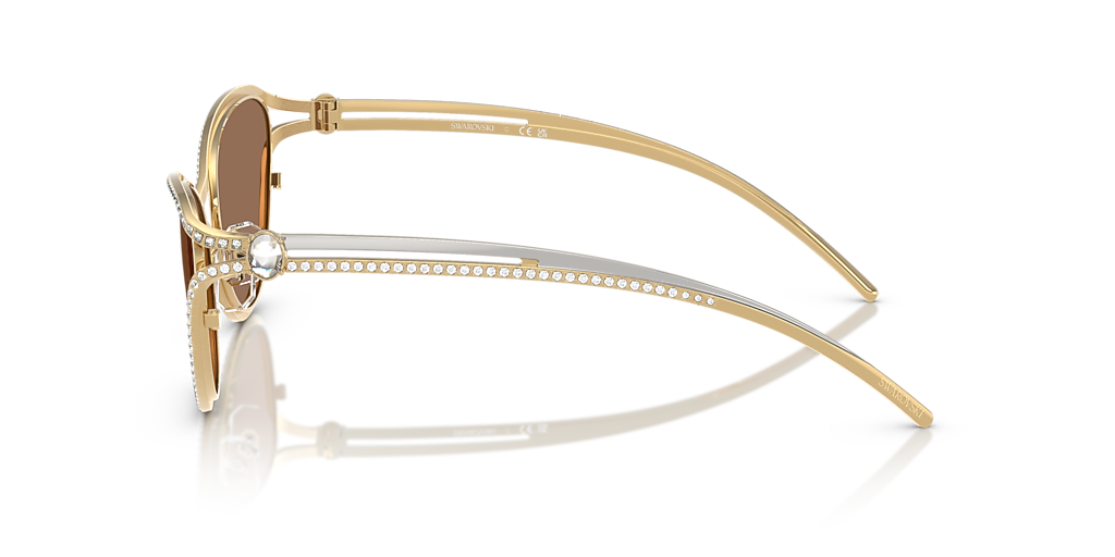 Swarovski SK7025 XXL (58 - 20) with Brown lenses and Gold frame
