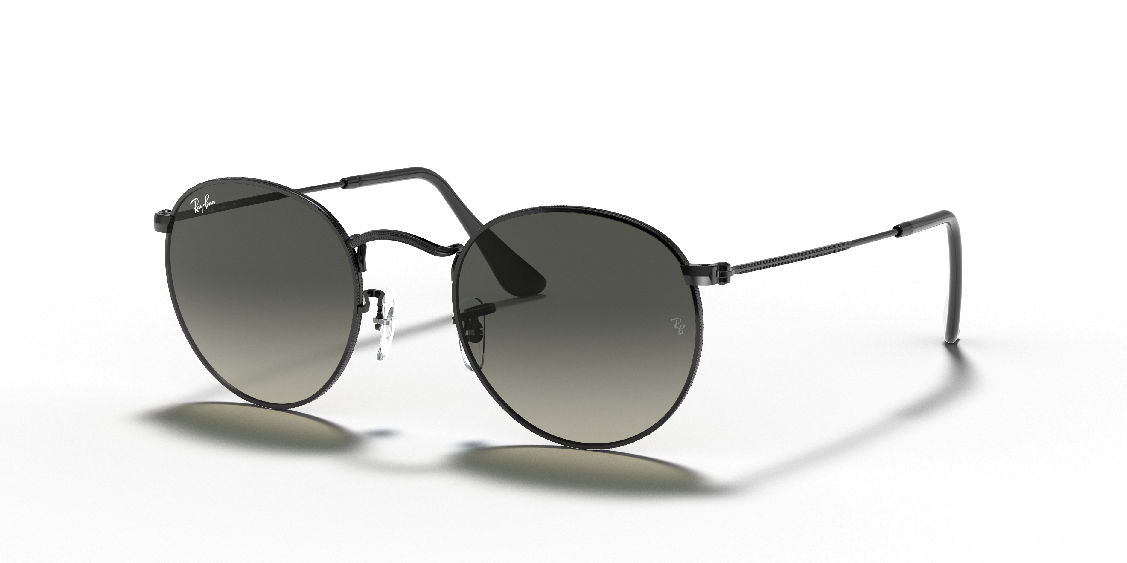 Ray-Ban Round Flat Lenses L (53 - 21) with Grey lenses and Black