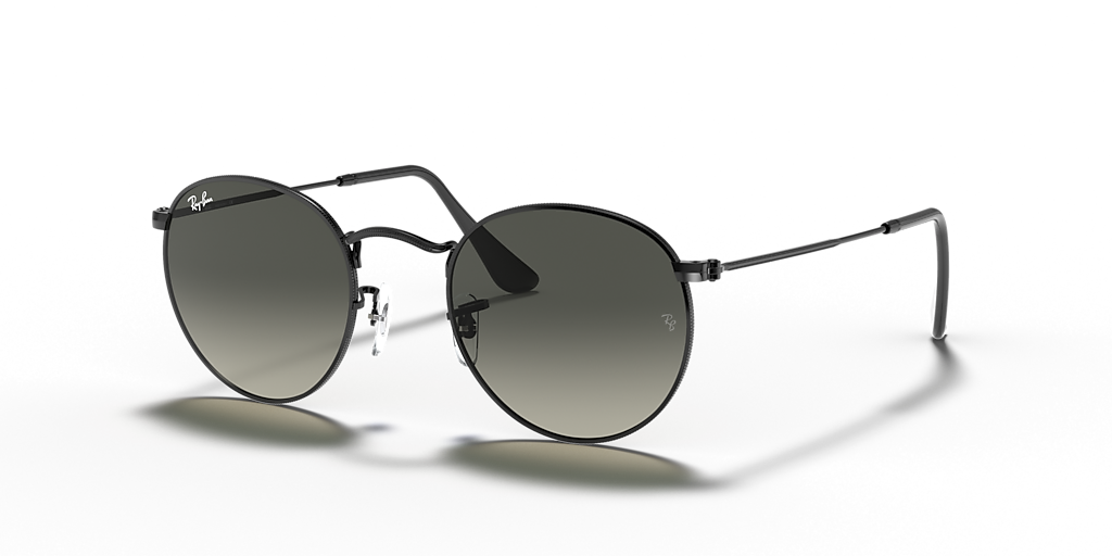 Ray-Ban Round Flat Lenses L (53 - 21) with Grey lenses and Black