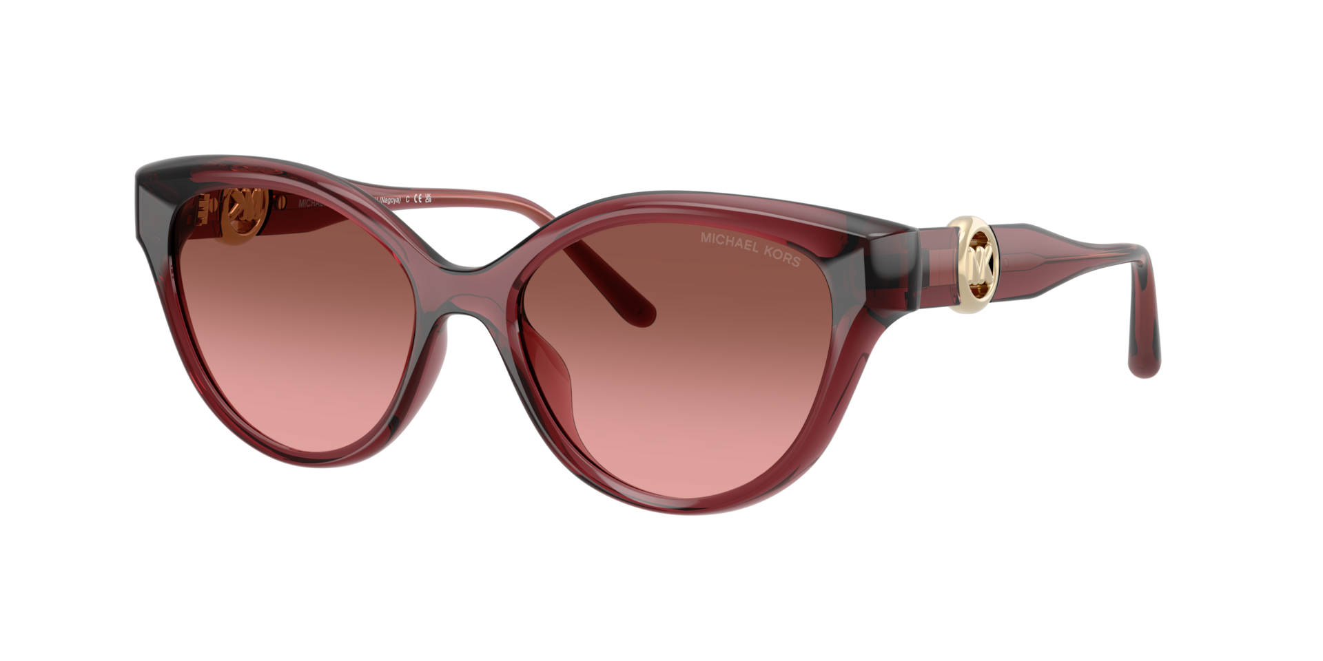 Michael Kors Femme Sunglass Nagoya - Couleur du Monture: Bois de rose, Couleur de Lentille: Dégradé Rose Marron
