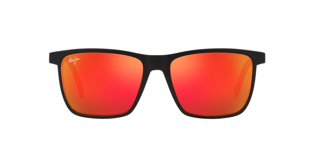 Maui Jim Black Frame Sunglasses with Orange-Red Mirror Lenses Maui Jim Haulani Sunglasses | Prescription Maui Jim  main image 2