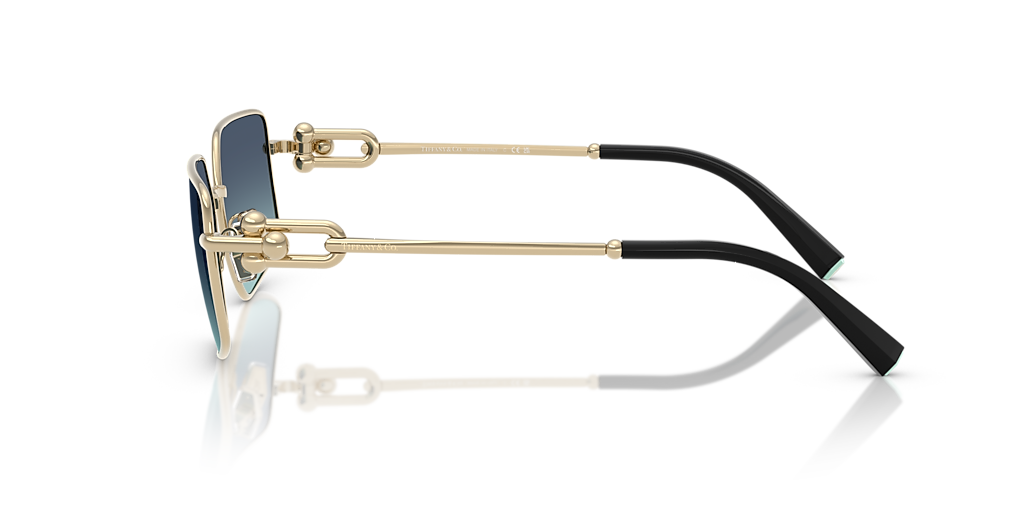 Tiffany & Co. TF3111 XL (58 - 16) with Blue lenses and Gold frame