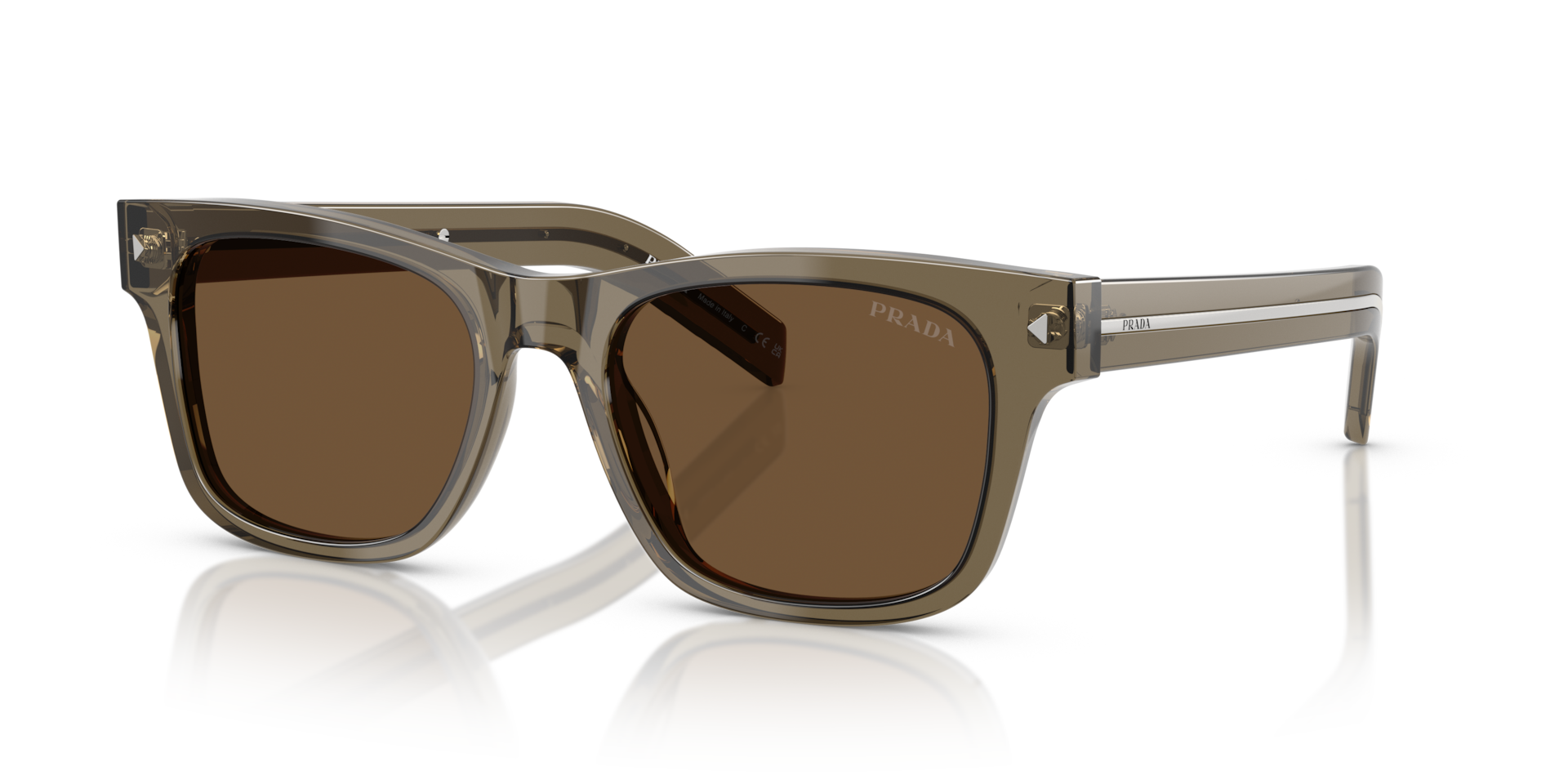 Prada PR A17SF XL (55 - 18) with Brown lenses and Beige frame