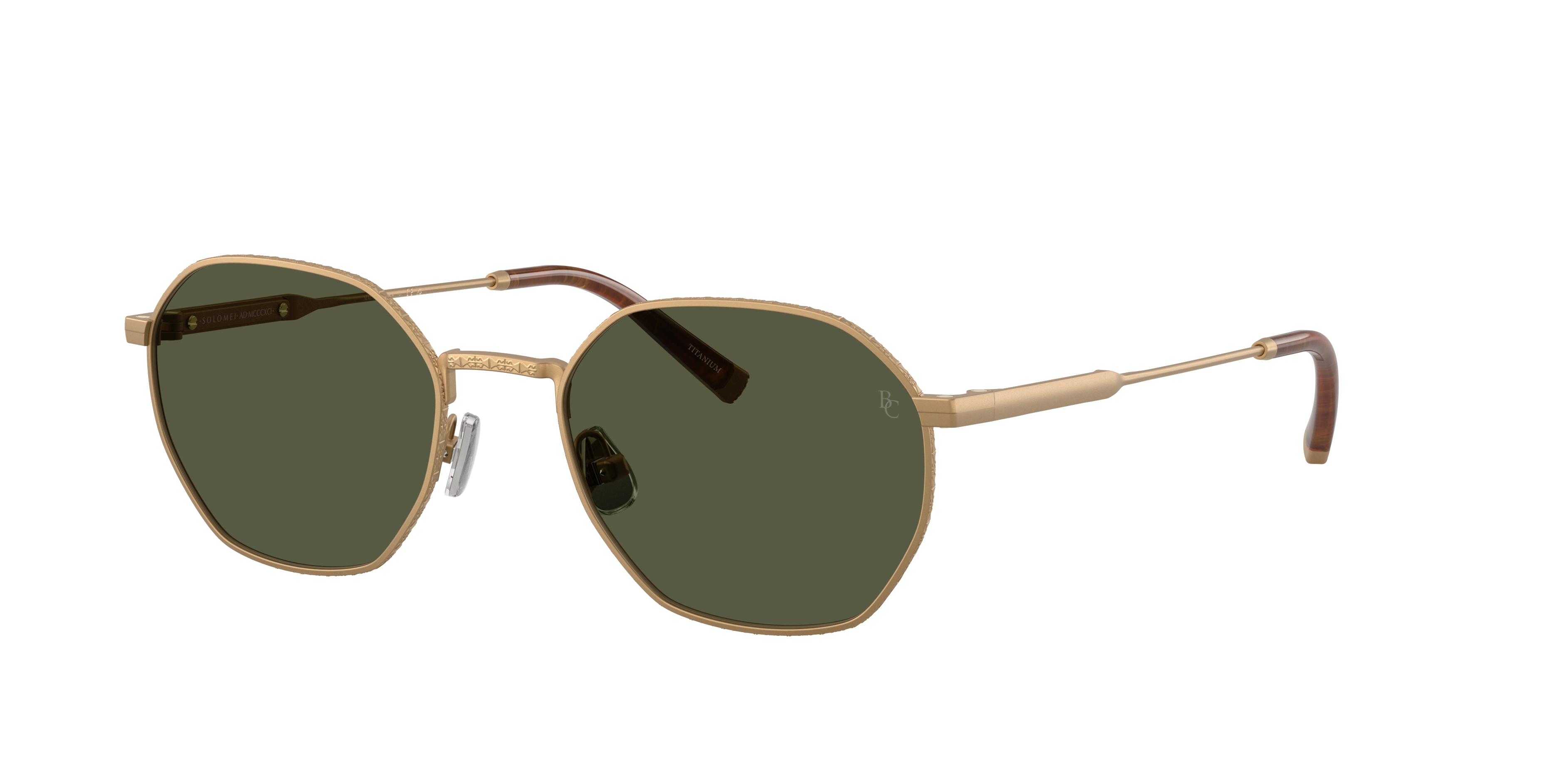 Brunello Cucinelli Unisex Sunglass BC2003ST -  Frame color: Oro Sabbiato, Lens color: Foresta