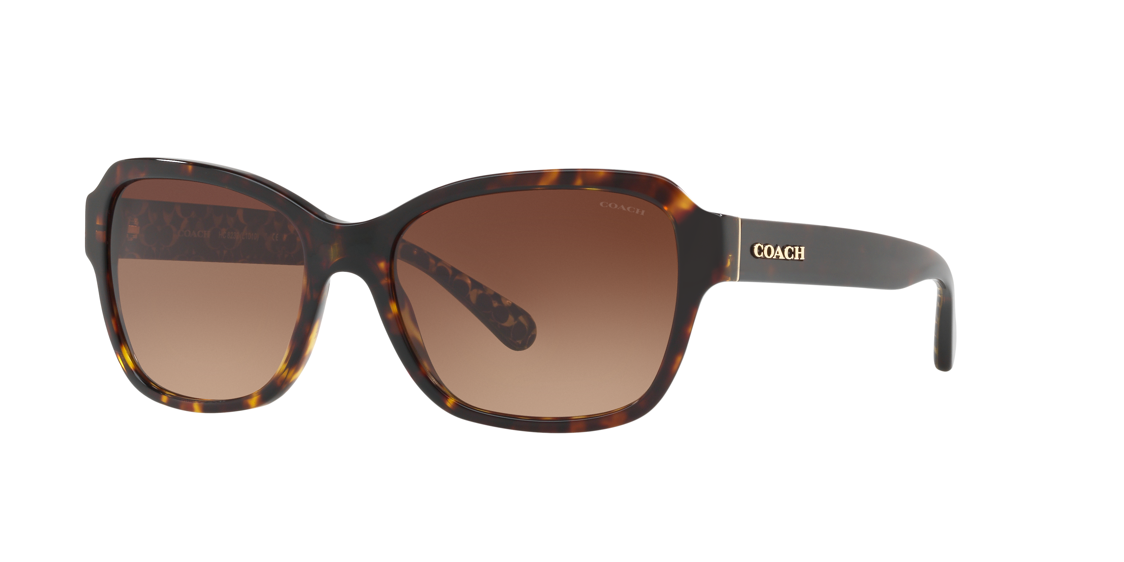 Coach Woman Sunglass L1010 -  Frame color: Dark Tortoise, Lens color: Brown Gradient