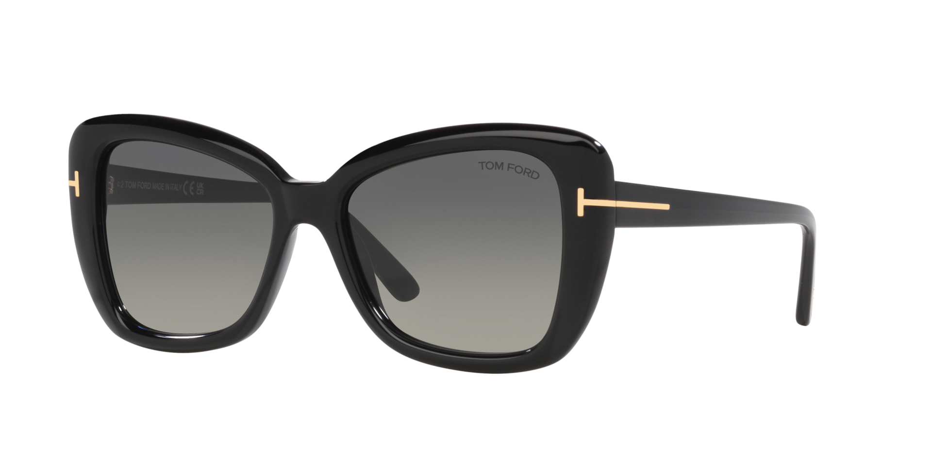 Tom Ford FT1008 XXL (55 - 17) with Grey lenses and Black frame