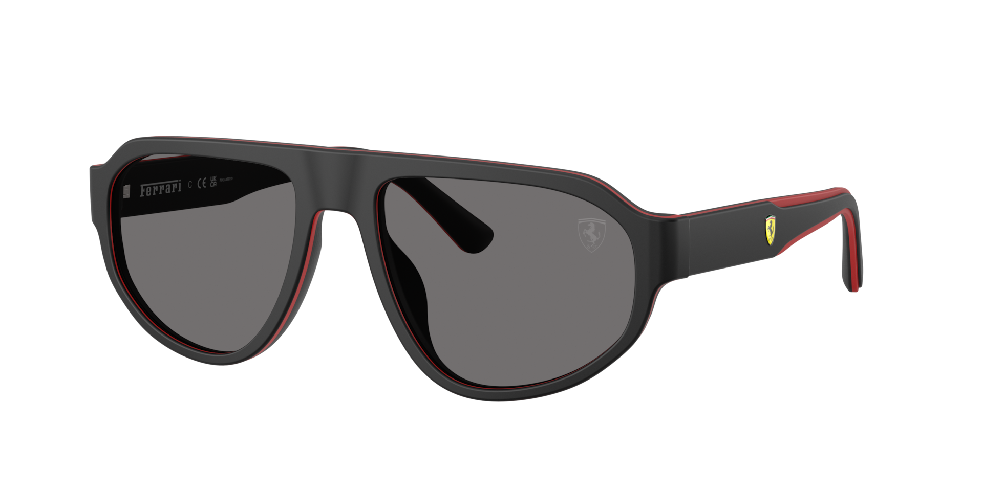 Ferrari Scuderia Black/Grey Fz6027u 757/81 Man Sunglasses Acetate Geometric Polarized - Image 2