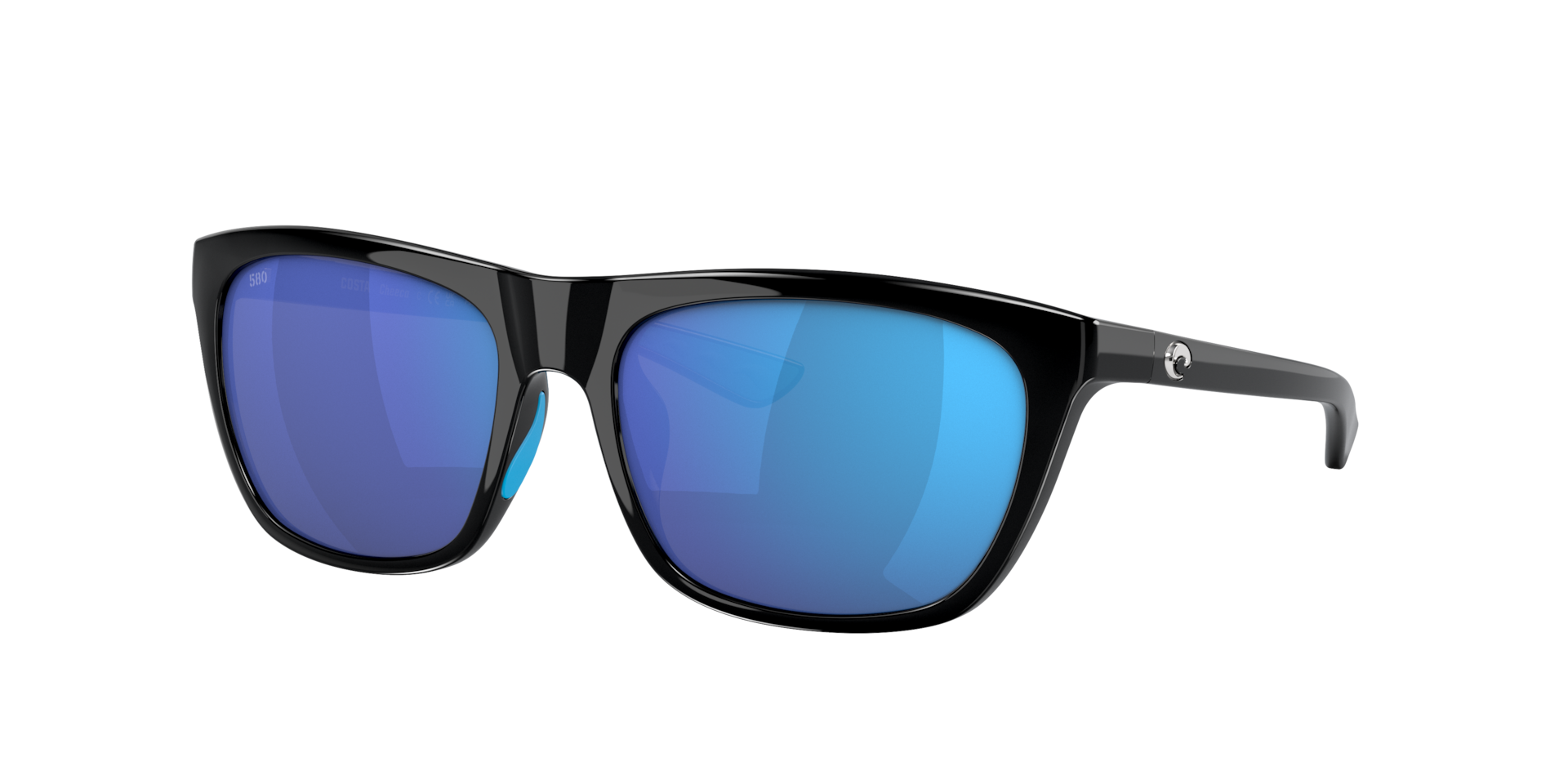 Costa Femme Sunglass Cheeca - Couleur du Monture Noir brillant Couleur de Lentille Effet miroir bleu 125 €