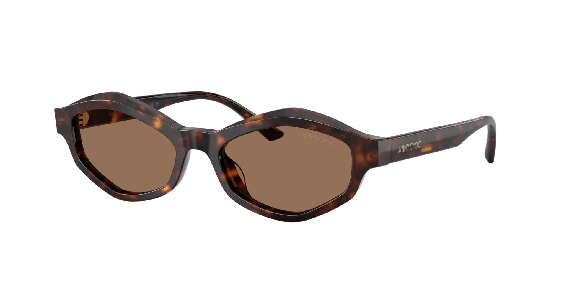 Jimmy Choo Frau Sunglass JC5077U - Rahmenfarbe: Havana, Linsenfarbe: Dunkelbraun