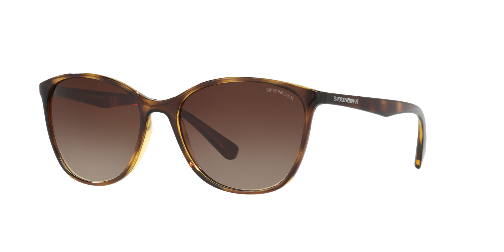 Emporio Armani Woman Sunglass EA4073 -  Frame color: Shiny Havana, Lens color: Gradient Brown