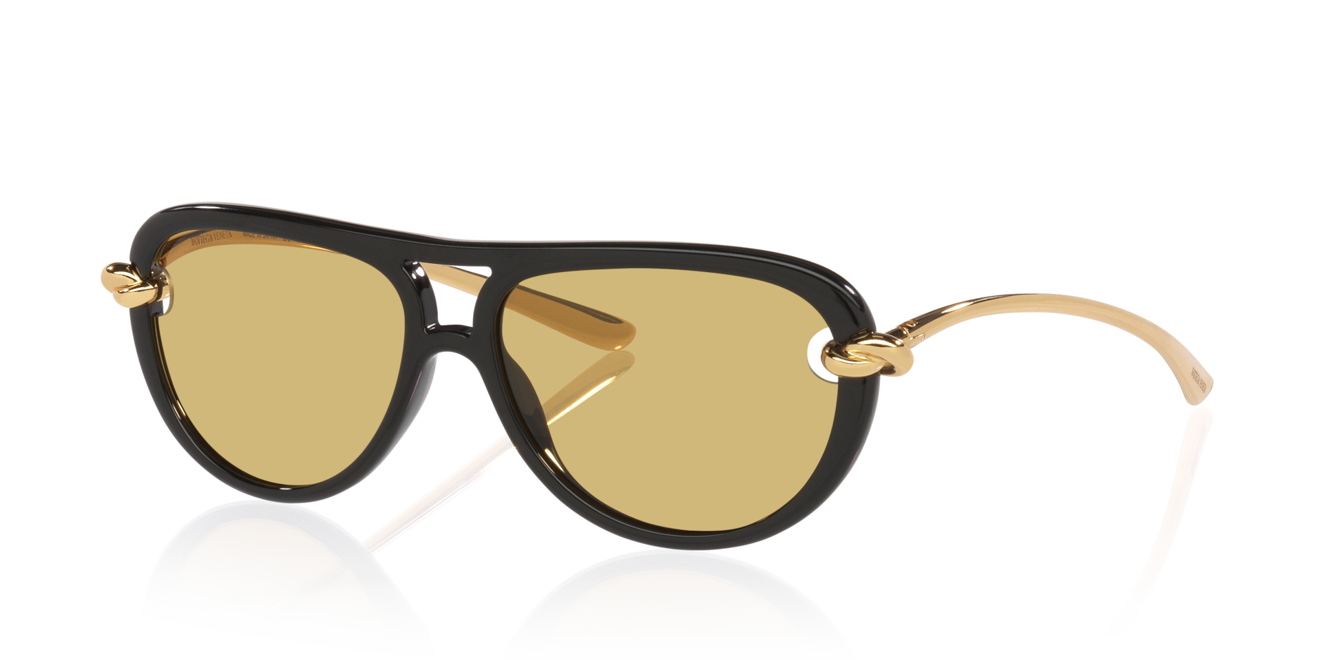 Bottega Veneta BV1418S L (58 - 15) with Yellow lenses and Black